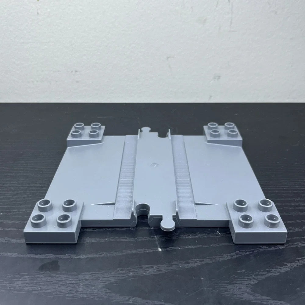 LEGO DUPLO Light Gray Train Track Straight Crossing Replacement Track Piece